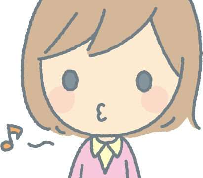 口笛を吹く女の子