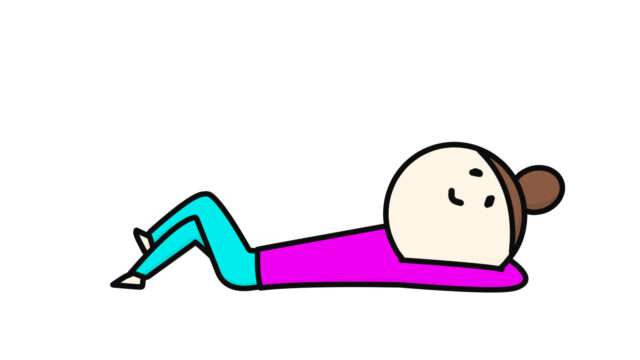 ゴロ寝している女性