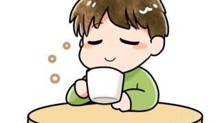 休息、ゆっくりお茶する女性